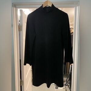 Black high neck long sleeve dress